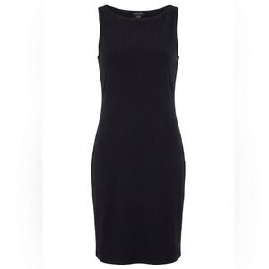 CARILYN VAILE Black Midi Tank Dress Sleeveless Stretchy Travel LBD Medium